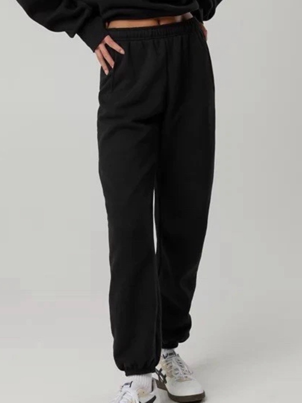 OFFLINE by aerie Black Track Fleece Sweat Joggers